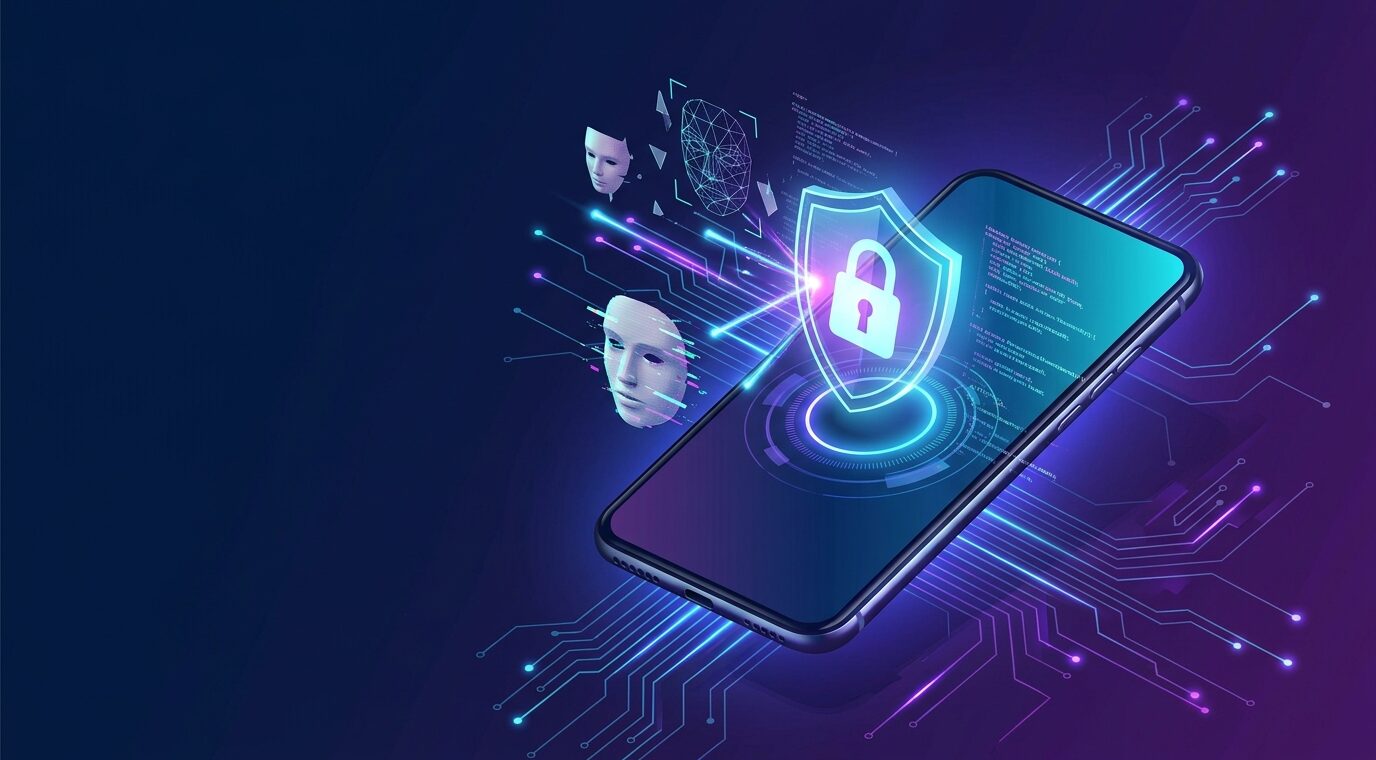 Ilustrasi keamanan privasi App Store Apple dalam memblokir aplikasi AI ilegal